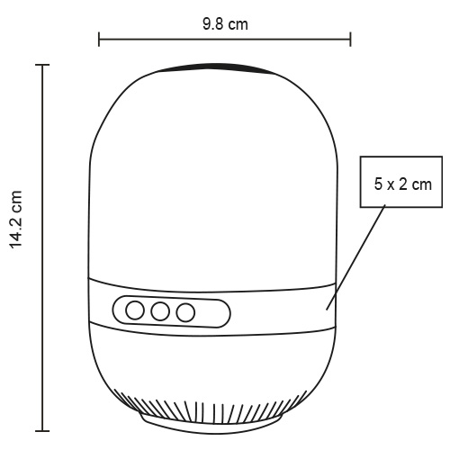  Bocina Bluetooth portátil con radio FM1