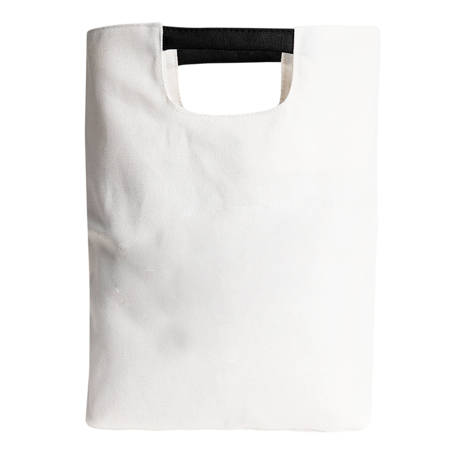  Bolsa de algodón cosida con asas rectas y broche interno2