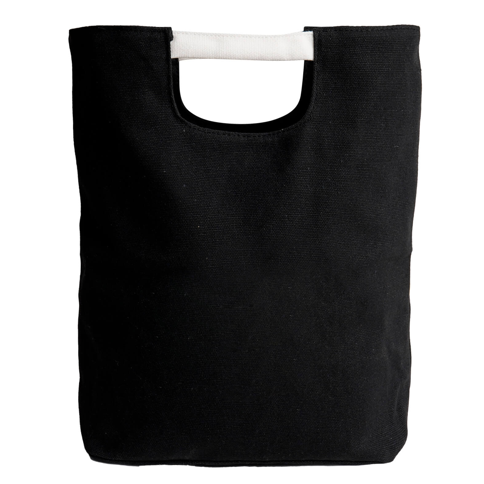  Bolsa de algodón cosida con asas rectas y broche interno3