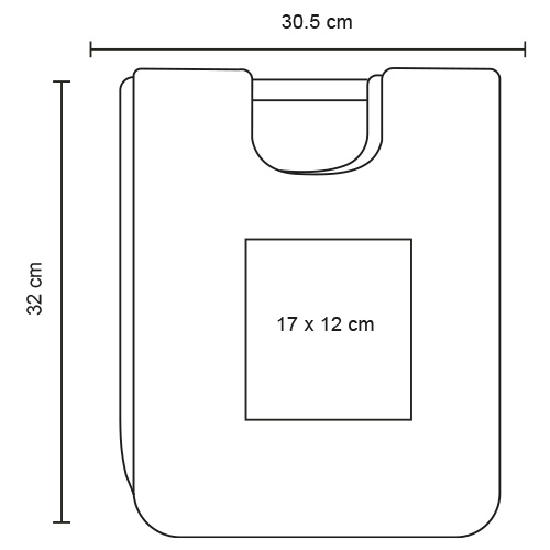 Bolsa de algodón cosida con asas rectas y broche interno1