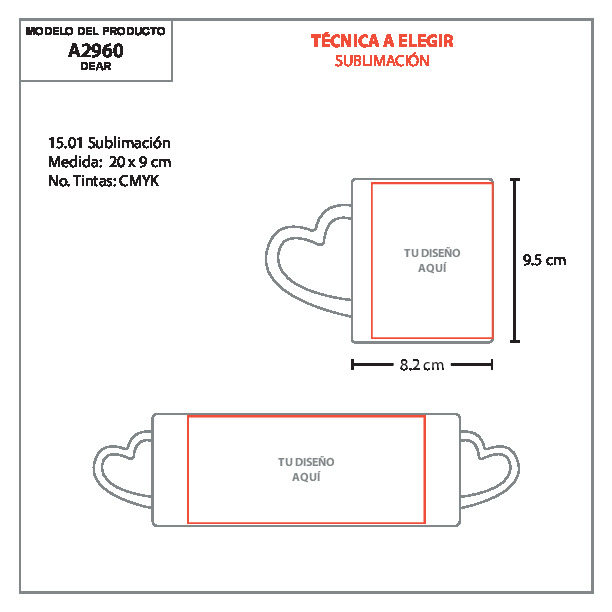  TAZA BICOLOR 11OZ. DEAR5