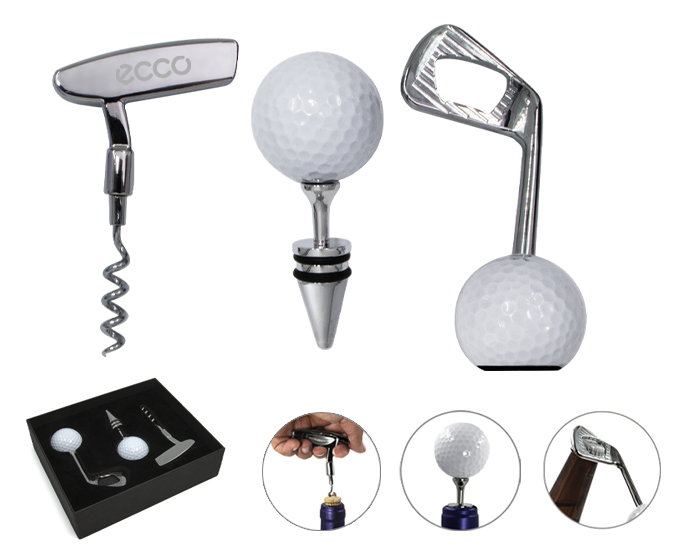  SET DE ACCESORIOS PARA VINO DE GOLF GOLFITO1