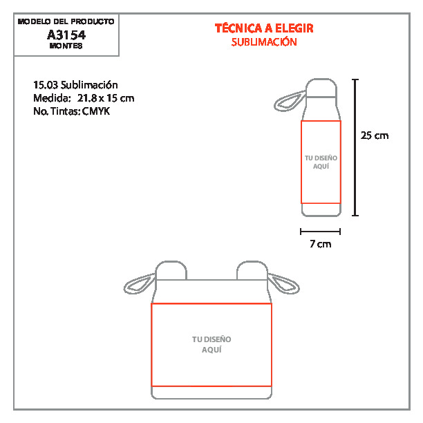  TERMO DE ACERO INOXIDABLE DE SUBLIMACIÓN 500 ML. MONTES2
