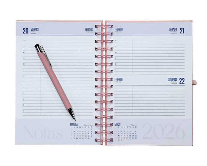  AGENDA DIARIA CON ARILLO 20263