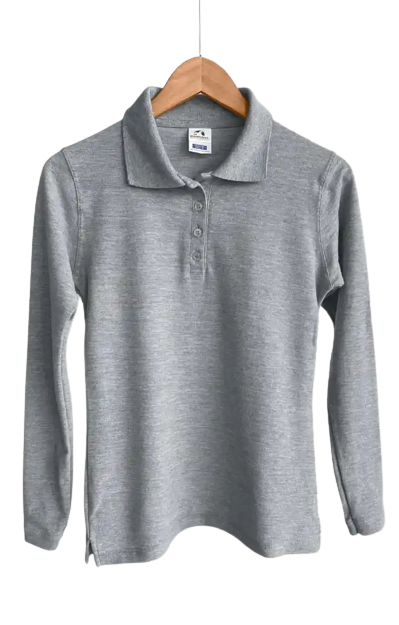  Playera Deportiva Playerytees 600DL Dama Polo Cardado Manga Larga 50% Algodón y 50% Poliéster0