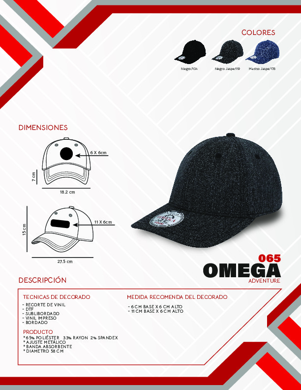  #065 GORRA GOLF OMEGA ADVENTUR12