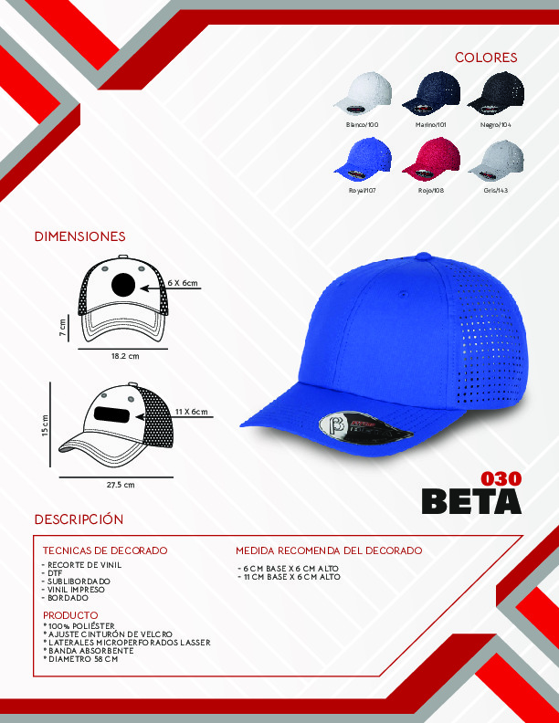 #030 GORRA PREMIUM BETA30