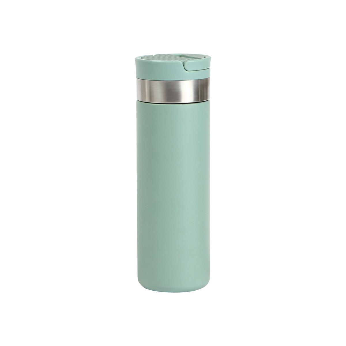 Termo de acero inoxidable doble pared con pastillero, rejilla para te y porta celular en la tapa. Fabricado en materiales de grado alimenticio, mantiene bebidas frías o calientes por un largo tiempo. No usar en microondas. Capacidad de 500 ml. Incluye ca5