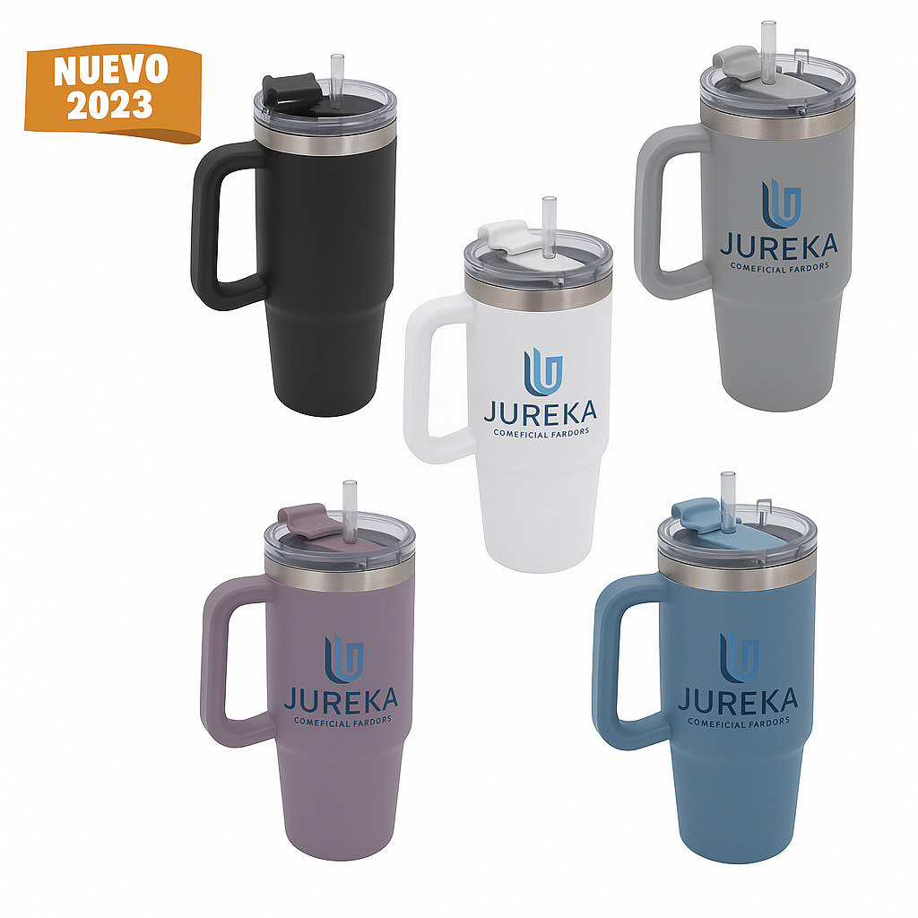 Termo TERMO CON ASA Y POPOTE GRIS7